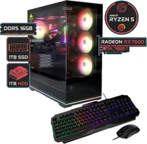 Desktop Gamer MSI Mag Pano 110R PZ R5/ 16GB/ 1TB SSD/ 1TB HDD/ RTX7600 8GB