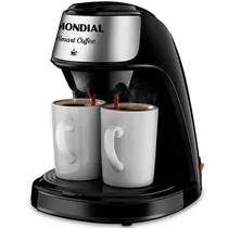 Cafeteira Mondial Smart Coffee C-42-2X-Bi 500 Watts 220V ~ 50/60 HZ com 2 Xícaras - Preta/Prata