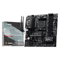 Placa Mãe MSI B550M Gaming Plus WIFI6E DDR4 Socket AM4 Chipset AMD B550 Micro ATX