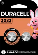 Pilhas de Lítio Tipo Botão Duracell 2032 CR2032 - 2 Unidades