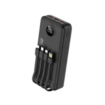 Cargador Port Demgel D-2032 25000 PD 25W Negro c/ Cable USB-C/ Lightning/ Micro USB/ USB