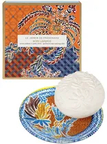 Sabonete Perfumado Fragonard Rose Lavande 150G + Saboneteira 13CM