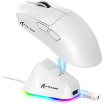 Mouse Attack Shark X11 1K Wired+2.4G+BT White