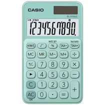 Calculadora Casio SL-310UC-GN-N-DC de 10 Dígitos Solar/Batería - Verde