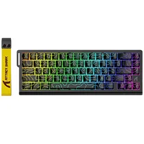 Teclado Gamer Attack Shark X68 65% Mecânico Magnético (Hall Effect) RGB - Black Contours (Inglês)