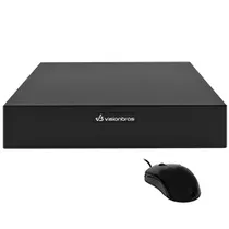 CCTV de Vigilância DVR Visionbras VB-XVR08A HD 8CH / HDMI / VGA / USB / Lan - Preto + Mouse