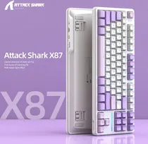 Teclado Mecanico Wireless Attack Shark X87 RGB/ 80%/ Tri-Mode/ SW(Linear)/ Cheese White