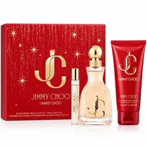 Kit Perfume Feminino Jimmy Choo I Want Choo Edp 100ML + Perfume 7.5ML + Loção Corporal 100ML