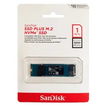 SSD Sandisk Plus SDSSDA3N-1T00G-G26 - 1TB - 3200MB/s - M.2 Nvme