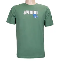 Camiseta Masculina Puma Essentials Logo Verde s