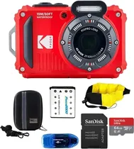 Camara Kodak Pixpro WPZ2 Bundle (2 Bat + Mem 16GB) Red