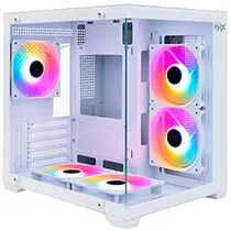 Gabinete Gamer Macrovip Max Aqua Series Mini Tower / 5 Cooler / RGB - Branco (MV-TCXM275F5W)