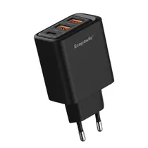 Carregador Ecopower EP-7043 USB-C/USB-A 10W - Preto
