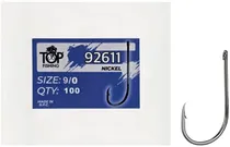 Anzol Top Fishing 92611 Black Nickel 9/0 com 100 Pçs