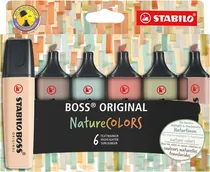 Marca-Texto Stabilo Boss Original Nature Colors 70/6-2-2 (6 Cores)
