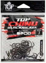 Anzol Top Fishing Chinu Black Nickel 03 com 50 Pçs