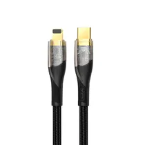 Cabo Lightning/USB-C Xo Q223A Transparent 27W 1M - Preto