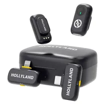 Microfone Lapela Hollyland Lark A1 Combo Sem Fio para Smartphone - Preto