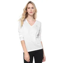 Camiseta Lacoste Feminina TF3821-001 46 - Branco