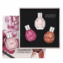 Perfume Victor Rolf Mini Kit Flowerbomb 3 Unidades Edp Feminino - 7ML