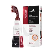 Tinte Capilar Karseell Maca Power Hair Color Cream 6 Em 1 KS-01 Natural Black