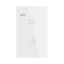 4LIFE Interruptor Smart de Pared FLT2SWW Wifi Wall 2 Gang