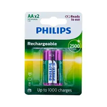 Pilha Philips AAA Recarregável R03B2RTU10/97 2 Unidades