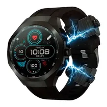Relogio Smartwatch G-Tide R9 Edge com Bluetooth / A Prova D'Água / com Pulseiras Extra - Cinza/Preto