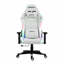 Cadeira Gamer Maxracer Khroma RGB KRM-12 Wi-Fi - com Apoio Cervical - Ajustável - Branco