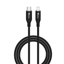 Cabo 4LIFE USB-C - Lightning (FL30CLSB2) 2 Metros 30W - Silicone Preto
