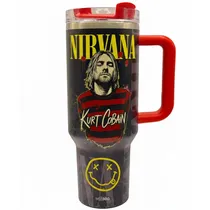 Copo Térmico Weedoo Nirvana 1,2L com Canudo - Preto/Vermelho