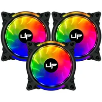 Cooler Fan de Gabinete Kit com 3, Up Gamer Elite, Argb 5V, 120MM, com Controle, Preto