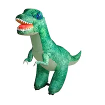 Dinossauro Inflável - com Controle - Recarregável Verde-Azul
