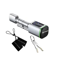 Fechadura Elétrica Voyager VR-35 - Impressão Digital/Chave de Cartão/Aplicativo - Prata