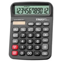 Calculadora Truly 836-12 - 12 Digitos Cinza