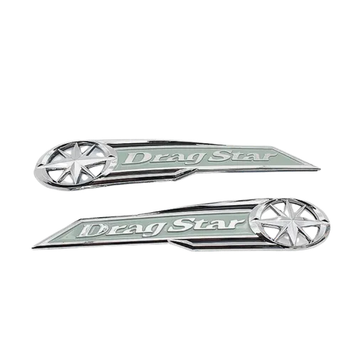 EMBLEMAS PLATEADOS PARA YAMAHA DRAG STAR